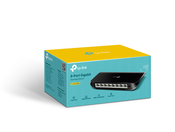 SWITCH 8 PORTS TP LINK GIGABIT 10/100/1000MO TL SG1008D