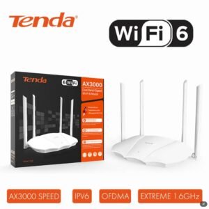 ROUTER TENDA WI FI 6 TX9 DUAL BAND GIGABIT / CPU DC 1.6GHZ / 4 ANTENNES 6DPI / 4 PORTS GIGABITS / IPV6 / AX3000