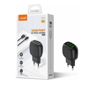CHARGEUR 3USB TYPE C 17W LDNIO A3309