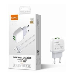 CHARGEUR 2USB TYPE C 2.4A LDNIO A2219