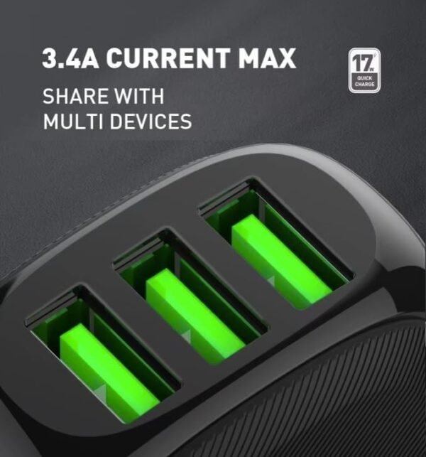 51kuXWqs7kL._AC_ CHARGEUR 3USB TYPE C 17W LDNIO A3309