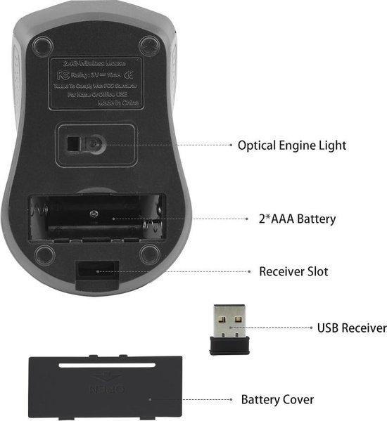 SOURIS OPTIQUE SANS FIL COLOR G 211