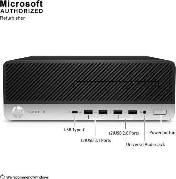 PC HP PRODESK 600 G3 SFF I5 7500 RAM 4GB 500GB HDD+ECRAN P204V 20" HDMI LED