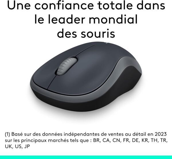 SOURIS OPTIQUE SANS FIL LOGITECH 2.4GHZ M185