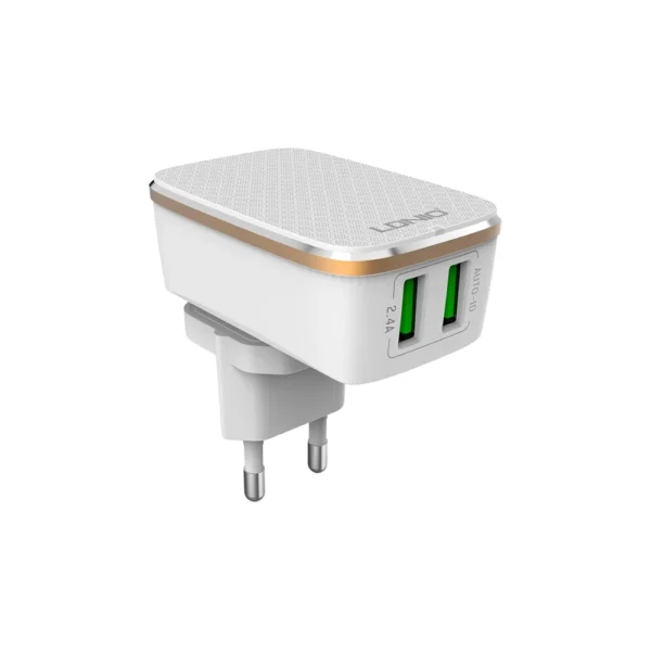 LDNIO-A2204-chargeur-2USB-V8-12W-2.4A CHARGEUR 2USB TYPE C 2.4A 12W LDNIO A2204
