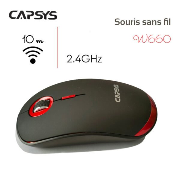 SOURIS OPTIQUE SANS FIL 2.4GHZ CAPSYS W660