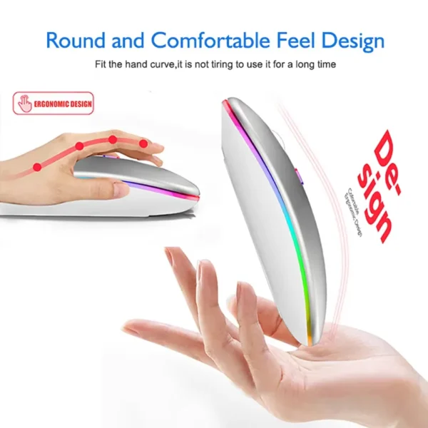 SOURIS OPTIQUE SANS FIL SLIM RGB M118/2.4G/10M RECHARGEABLE