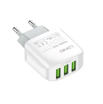 houdhoud CHARGEUR 3USB TYPE C 3.4A 17W LDNIO A3312