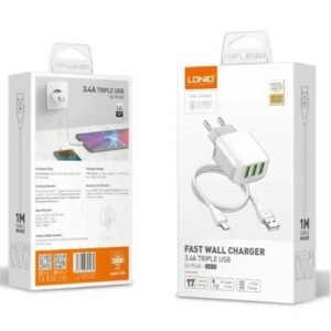 CHARGEUR 3USB TYPE C 3.4A 17W LDNIO A3312