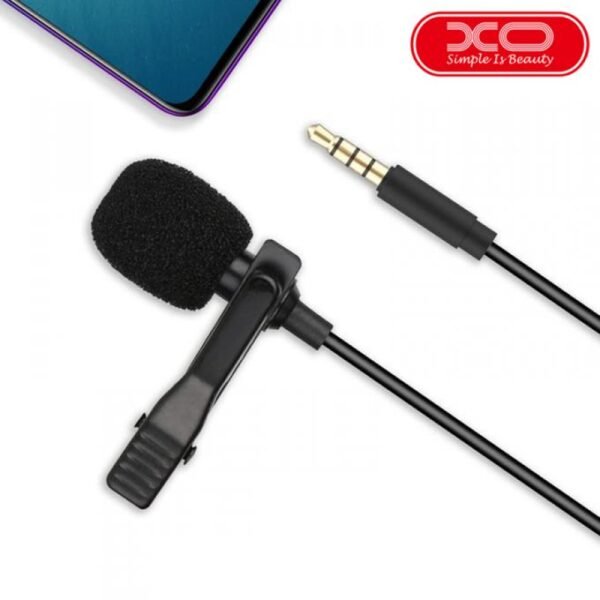 Microphone Cravate Jack 3.5mm pour Mobile / Tablette / Appareil Photo / PC 2M XO-MKF 01 XO