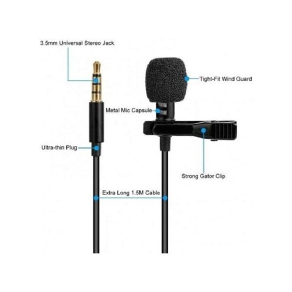 Microphone Cravate Jack 3.5mm pour Mobile / Tablette / Appareil Photo / PC 2M XO-MKF 01 XO