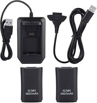 BATTERIE EN DOUBLE MANETTE.J X-BOX 360 4800MAH