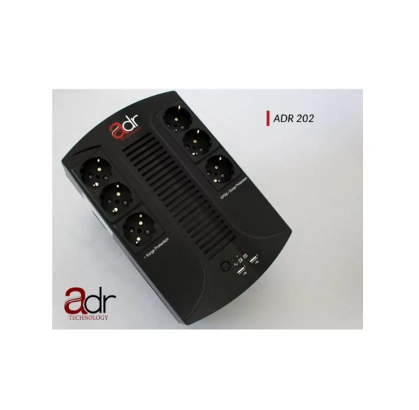 onduleur-adr-202-650va-6-prises ONDULEUR ADR 650VA /390W (ADR202) 06 SORTIE +USB