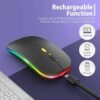 SOURIS OPTIQUE SANS FIL RGB (BLUETOOTH & WIRELESS) ASUS ET HP SLIM RGB W10 / RECHARGEABLE